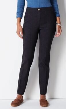 J Jill Brushed Bi-Stretch Twill Pants Womens Plus Size 26 New Black Multi